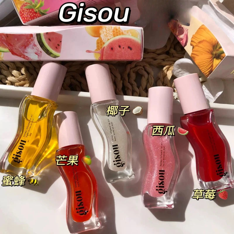 8ml Gisou Butter Honey Lip Oil  Balm Hair Coconut Frost Watermelon Sugar Mango Passion Punch Honey Lips Care